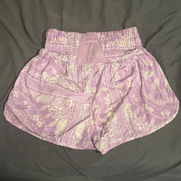 Free People Movement Women's Pink Paisley Shorts - Picture 4 of 4